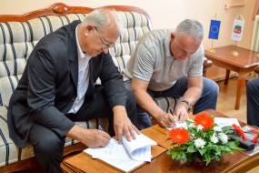 Потписивање уговора о изградњи новог моста у Котлујевцу 08.08.2014