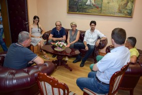 Репрезентативац Србије у одбојци Драган Станковић на пријему у ГУ Зајечар - 22.7.2016.